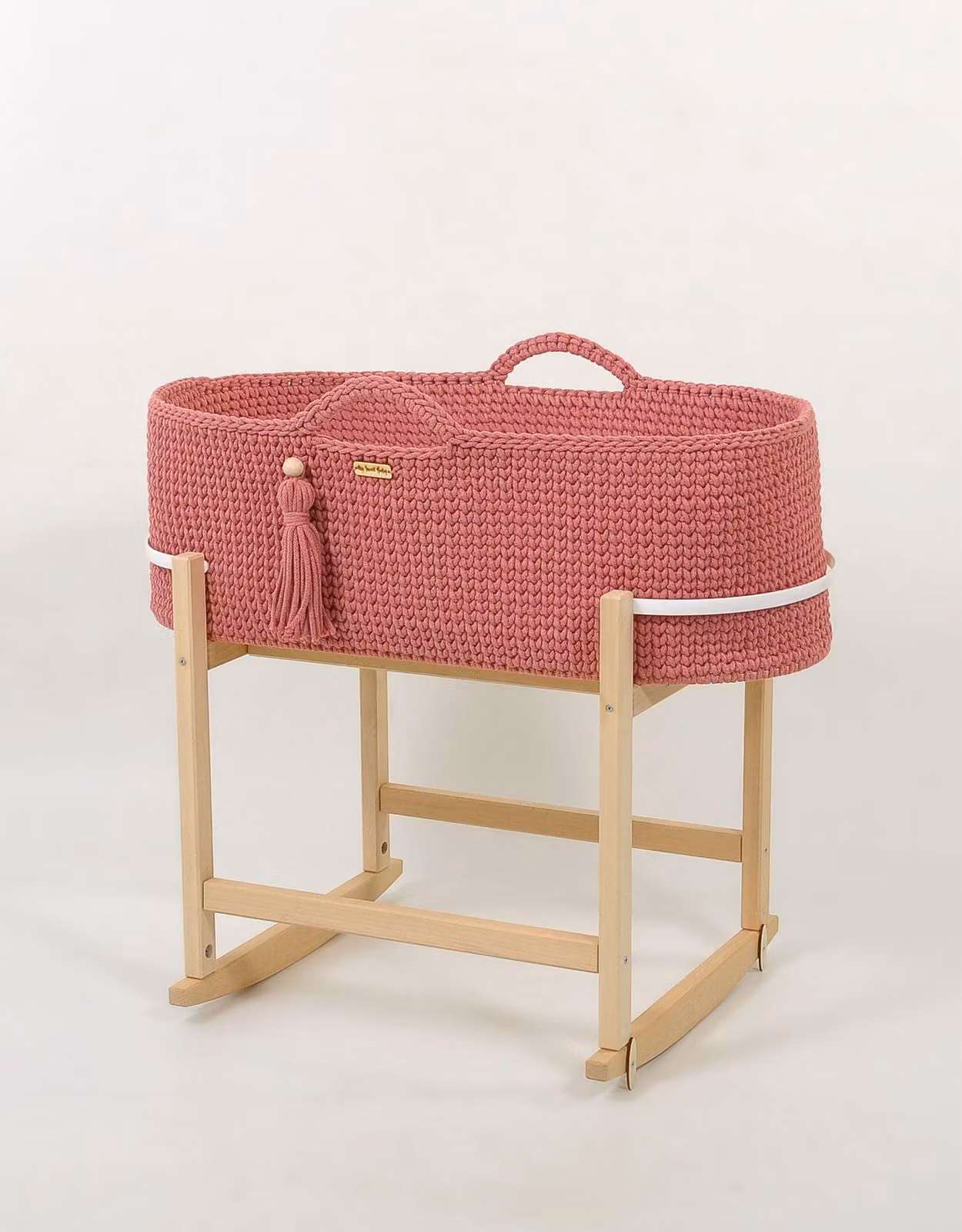 Boho Wiegmand - Baby Mand fatto a mano - Materasso antibatterico per un sonno sano e sicuro