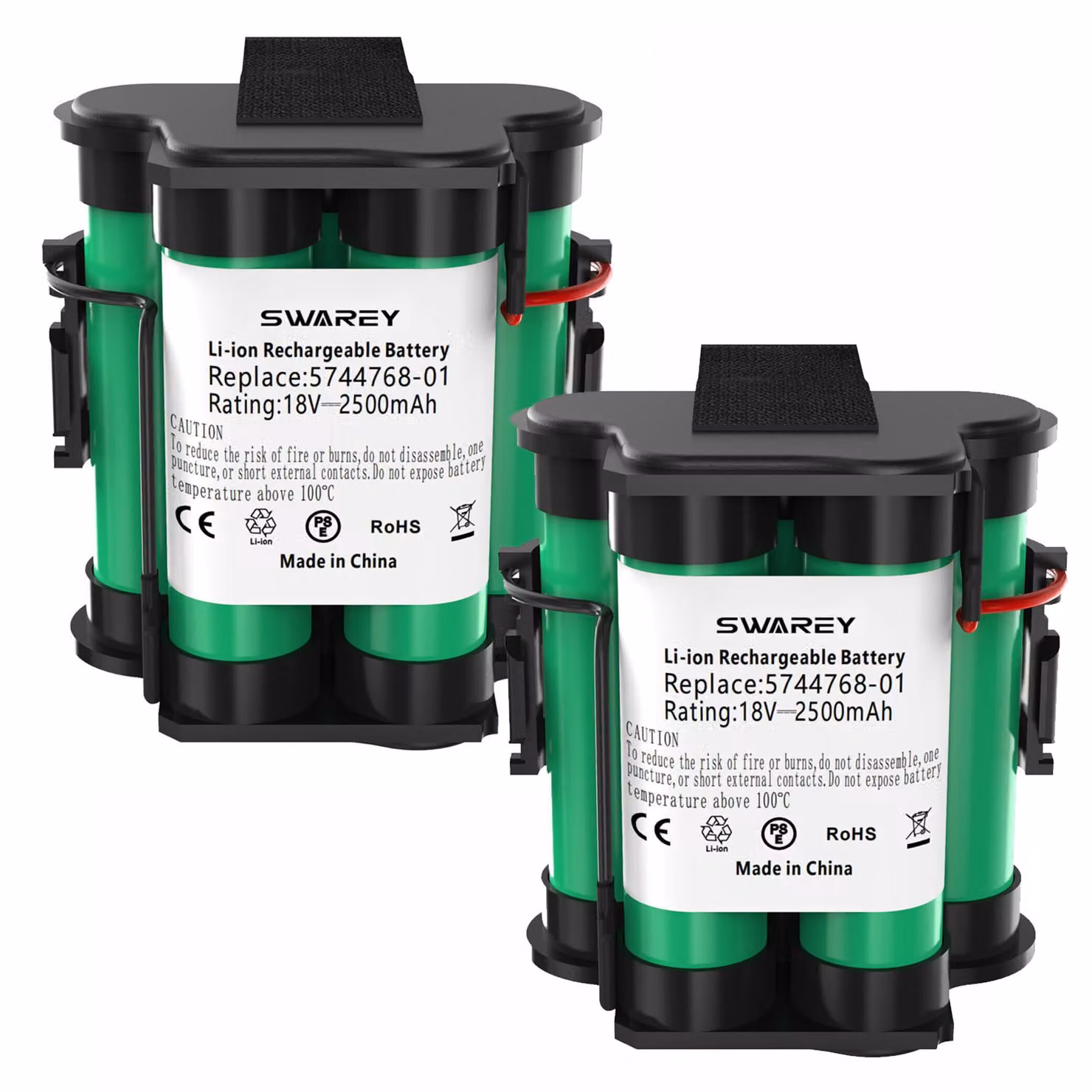 2-Pack 18V 2500mAh Li-ion batteria ricaricabile batteria dell'utensile batteria ricaricabile per Gardena robot tosaerba R45 Li R70 Li R80Li R75 Li R50 Li R40 Li R38 Husqvarna Automower 105 305 308X Li robot tosaerba Flymo Robotic Lawnmower 1200R