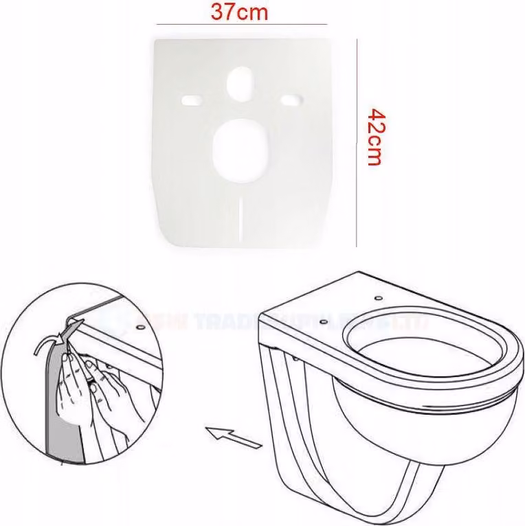 Tappeto fonoassorbente per WC, adatto per Geberit/Grohe