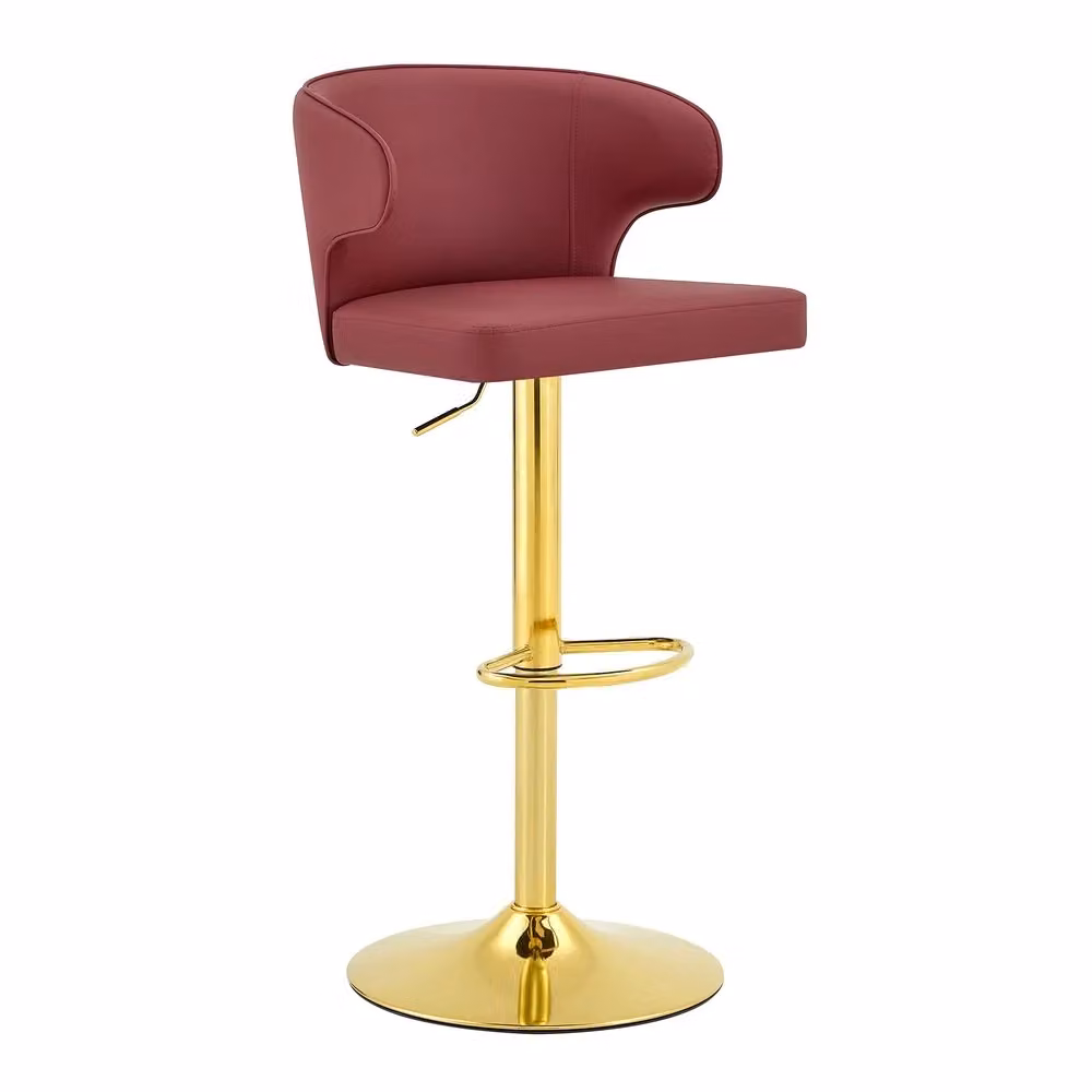 Set di 2 sgabelli da bar Minimal girevoli a 360 gradi con altezza regolabile, design moderno in ecopelle nera per cucina e living – 2