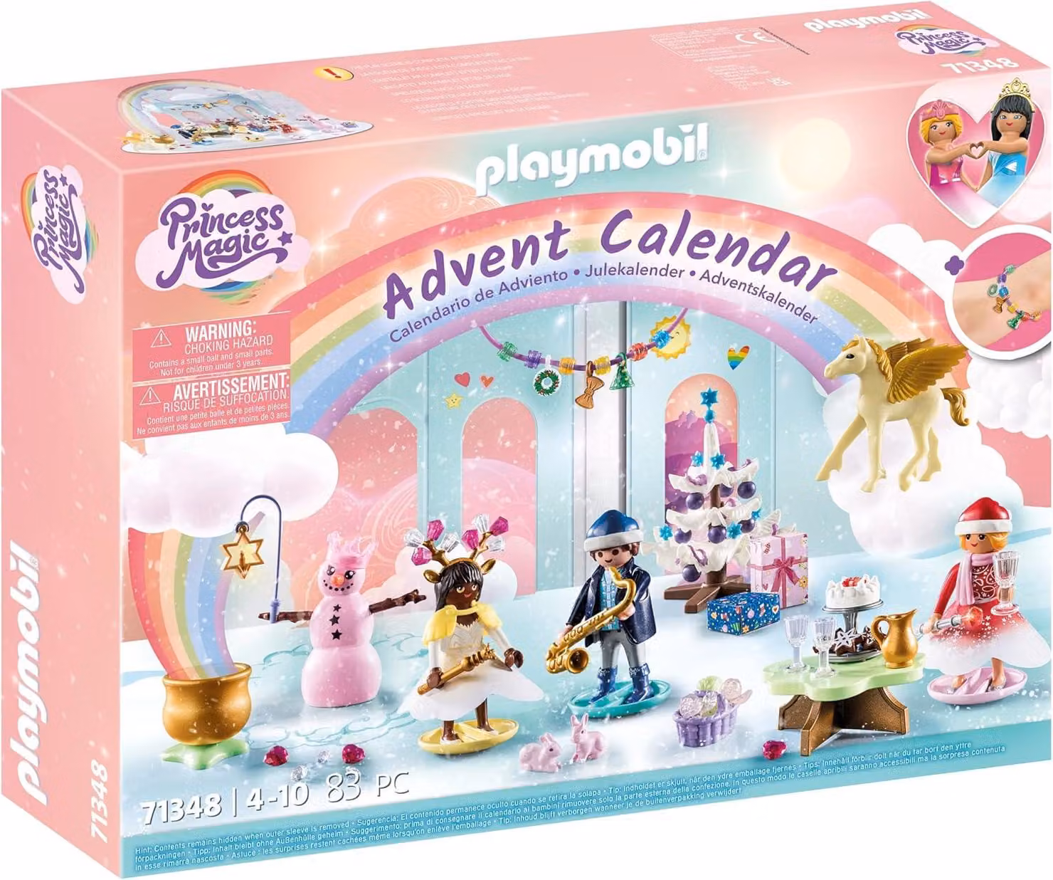 Calendario dell'Avvento a tema Natale, sotto l'arcobaleno - Giocattoli per bambini dai 4 anni in su