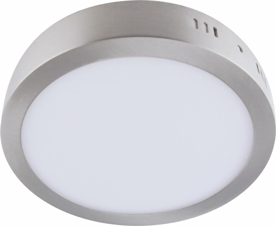 Plafoniera LED alluminio D: 30 cm rotonda cromo bianco opaco bianco neutro luce 4000 K 2800 lm Plafoniera