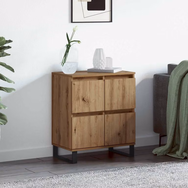 Credenza moderna vidaXL in rovere color marrone L: 60 cm, P: 35 cm, H: 70 cm