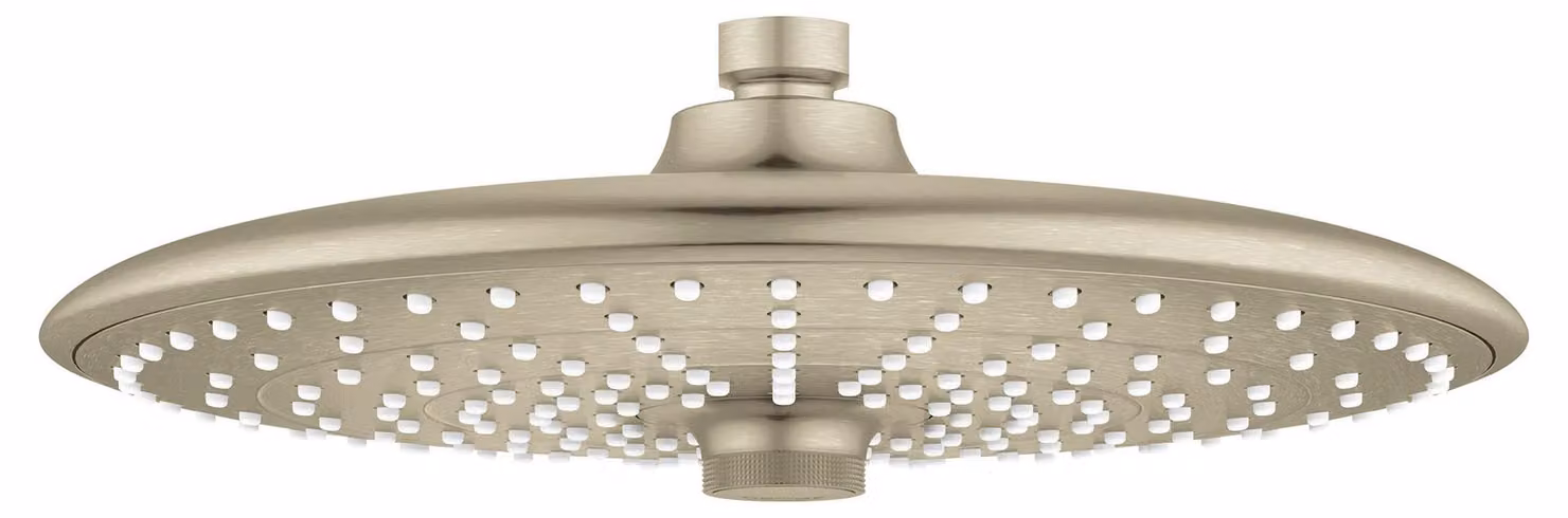Doccetta da soffitto Euphoria 260, 3 getti, finitura in nichel spazzolato, forma rotonda