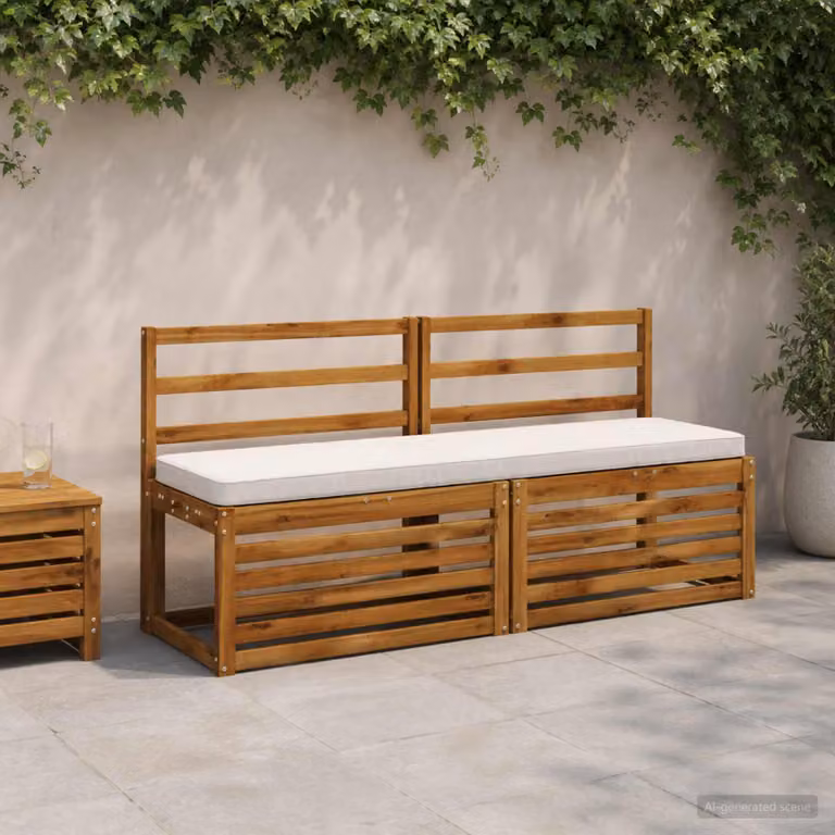 Cuscino per panchina vidaXL VUGHT bianco in poliestere con rivestimento rimovibile e lavabile