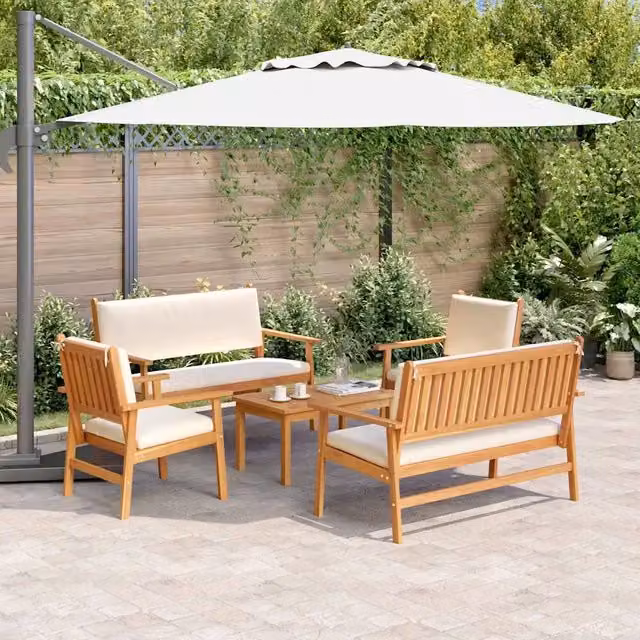 Set Divano da Giardino 5 pz 4-Numero di posti Marrone 3331813