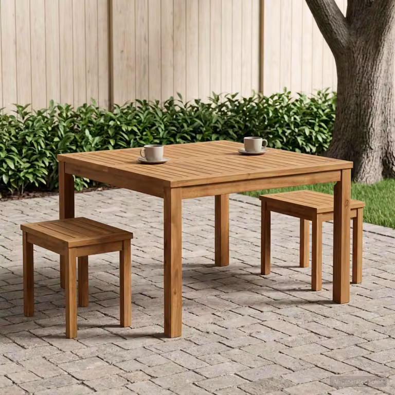 vidaXL Tavolino da salotto in legno di acacia marrone stile rustico L/P/H: 80 x 80,5 x 45 cm