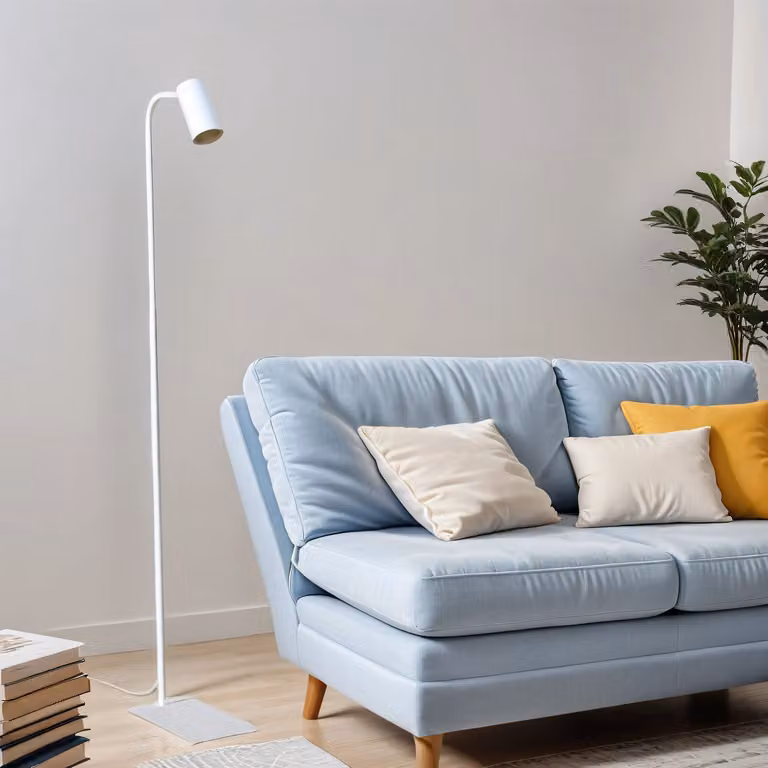 Lampada da terra piccola bianca 124 cm flessibile GU10 metallo lampada da terra da soggiorno lampada da lettura