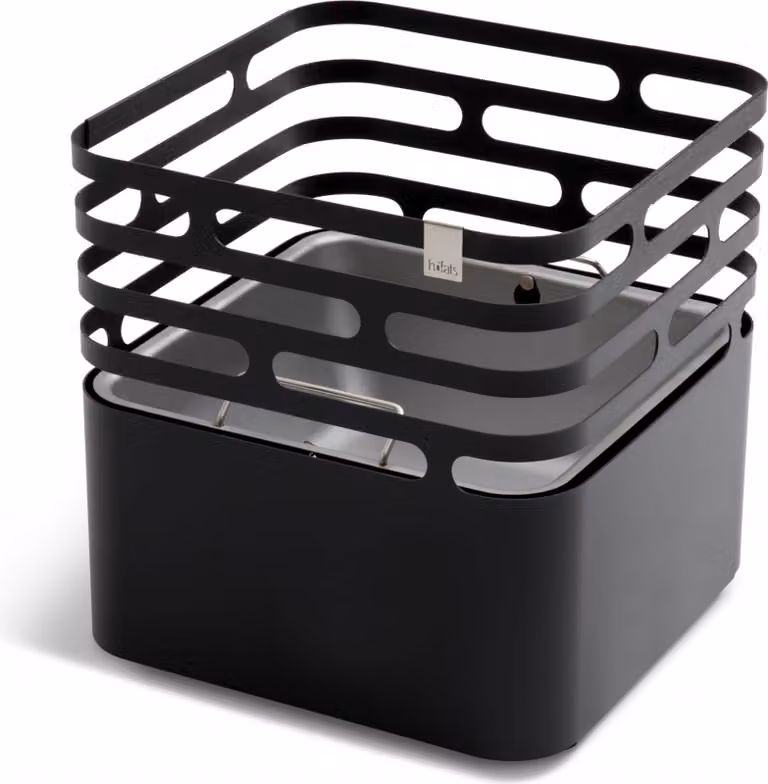 Höfats CUBE cesto da fuoco nero
