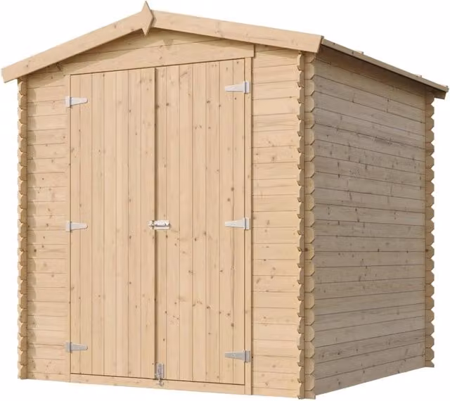 Casetta da Giardino in Legno TIMBELA Grigia con Pavimento, Superficie 3,53 m²
