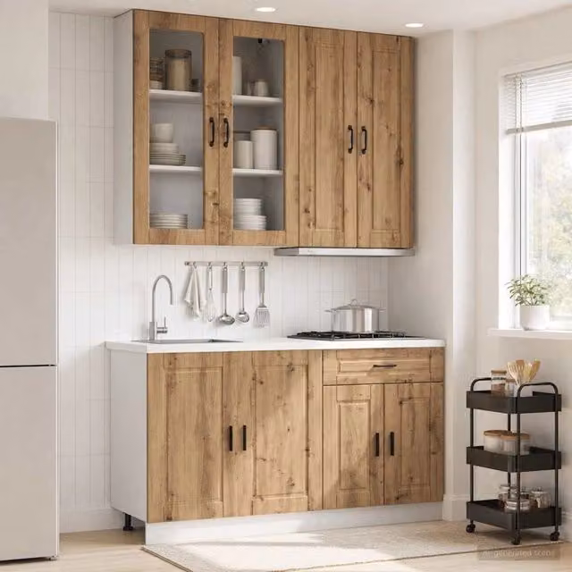 Unità Cucina PORTO 4 pz Rovere Artigianale Legno ingegnerizzato 3438354