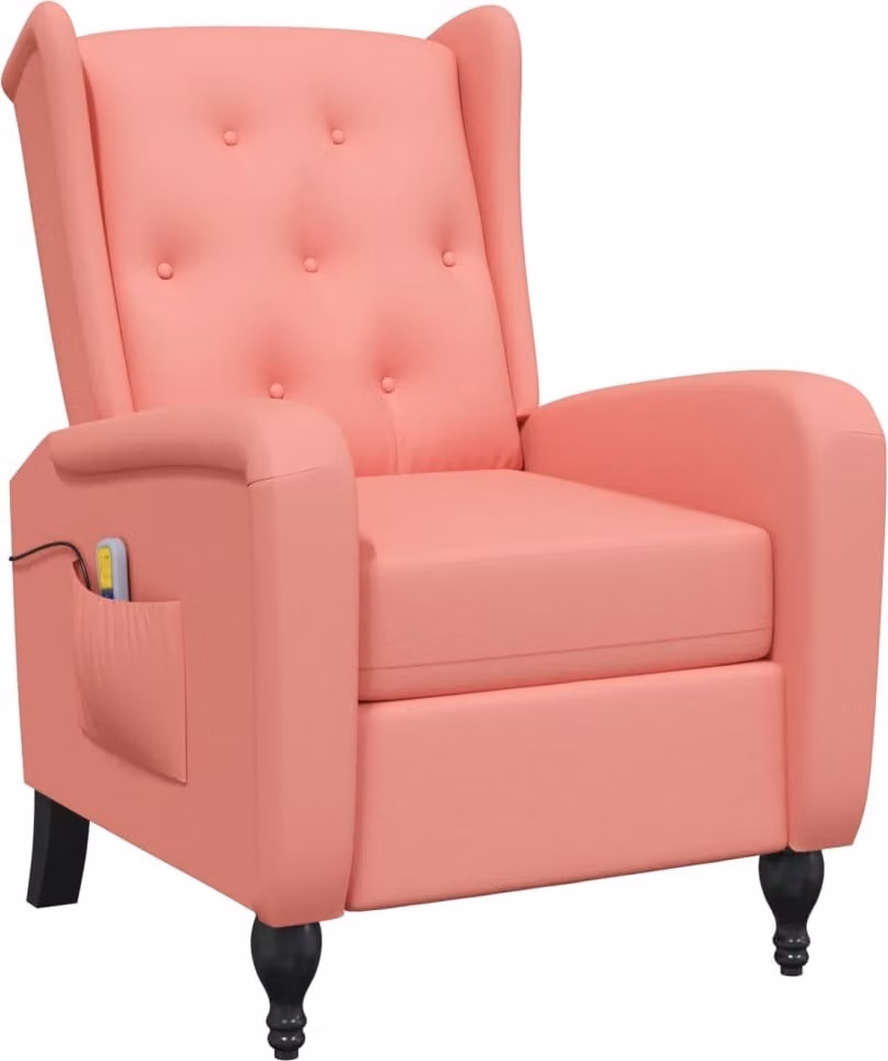 sedia da massaggio vidaXL velluto rosa