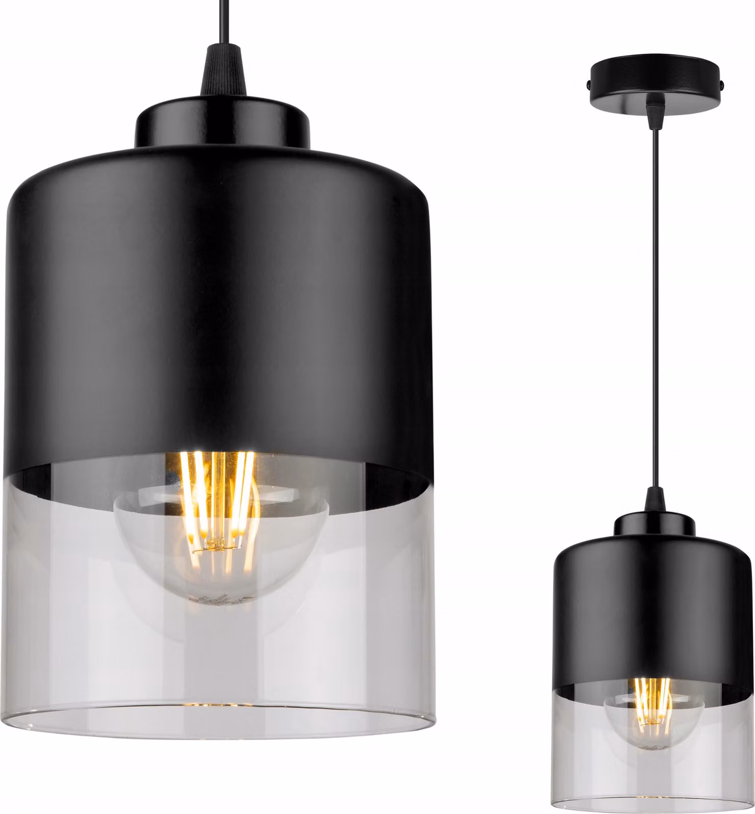 Moderna Lampada A Sospensione In Vetro