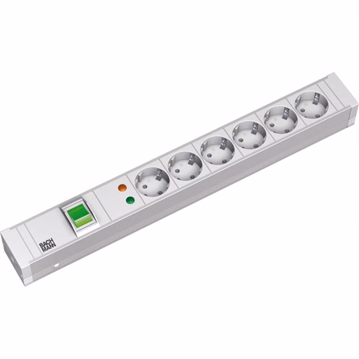 Bachmann - Cavo di prolunga (montabile su rack) - 6 connettori di uscita - 1U - 48,3 cm (19") - 2,0 m - Germania (333.005)