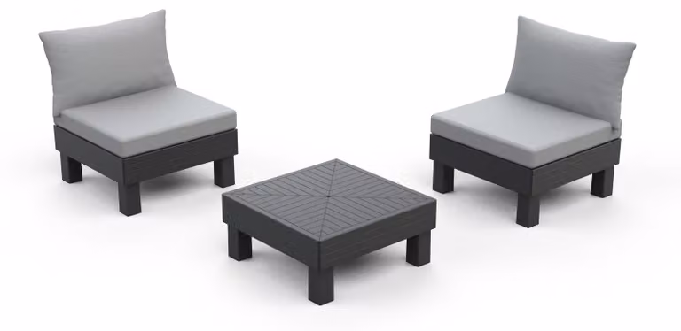 Mobili da giardino Keter Elements set modulare da balcone grafite
