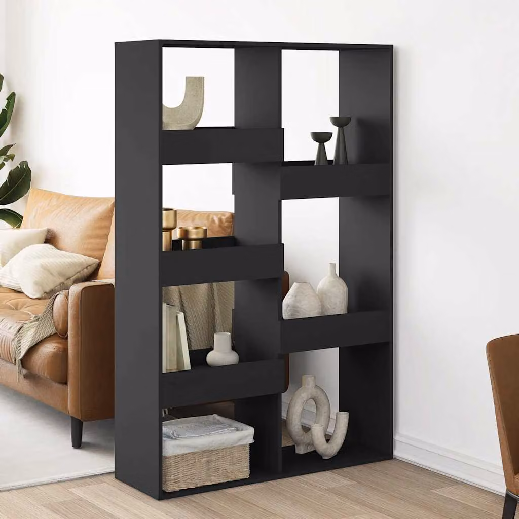 Divisorio vidaXL Nero in MDF per Home Office e Ufficio, L 100 cm x P 33 cm x H 155,5 cm