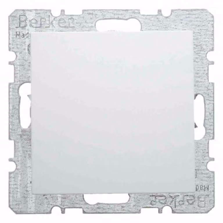Berker 10098989 Coperchio vuoto con piastra centrale S1 bianco polare lucido