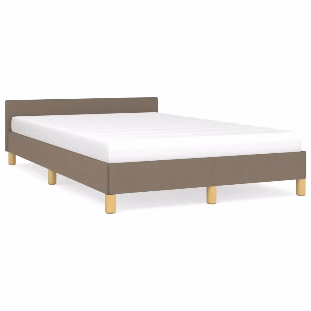 vidaXL Giroletto senza Materasso Beige in Tessuto e Legno L/P/H: 120 x 200 cm – 2