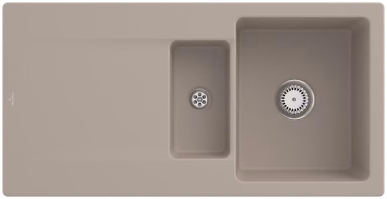 V&B Siluet 60 R lavello con scarico, rd m manuale, almond C-plus