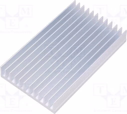 1 radiatore: con alette sagomate, larghezza: 59,69 mm, alluminio, lunghezza: 100 mm, altezza: 15 mm, modello SK 630 100 AL