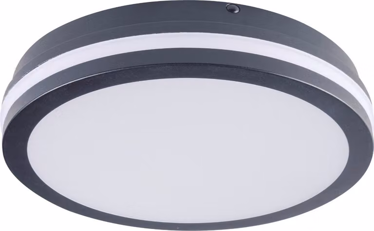 Moderna lampada da soffitto a LED 30W, Ø26cm, IP65, grafite, Kanlux BENO, dimmerabile