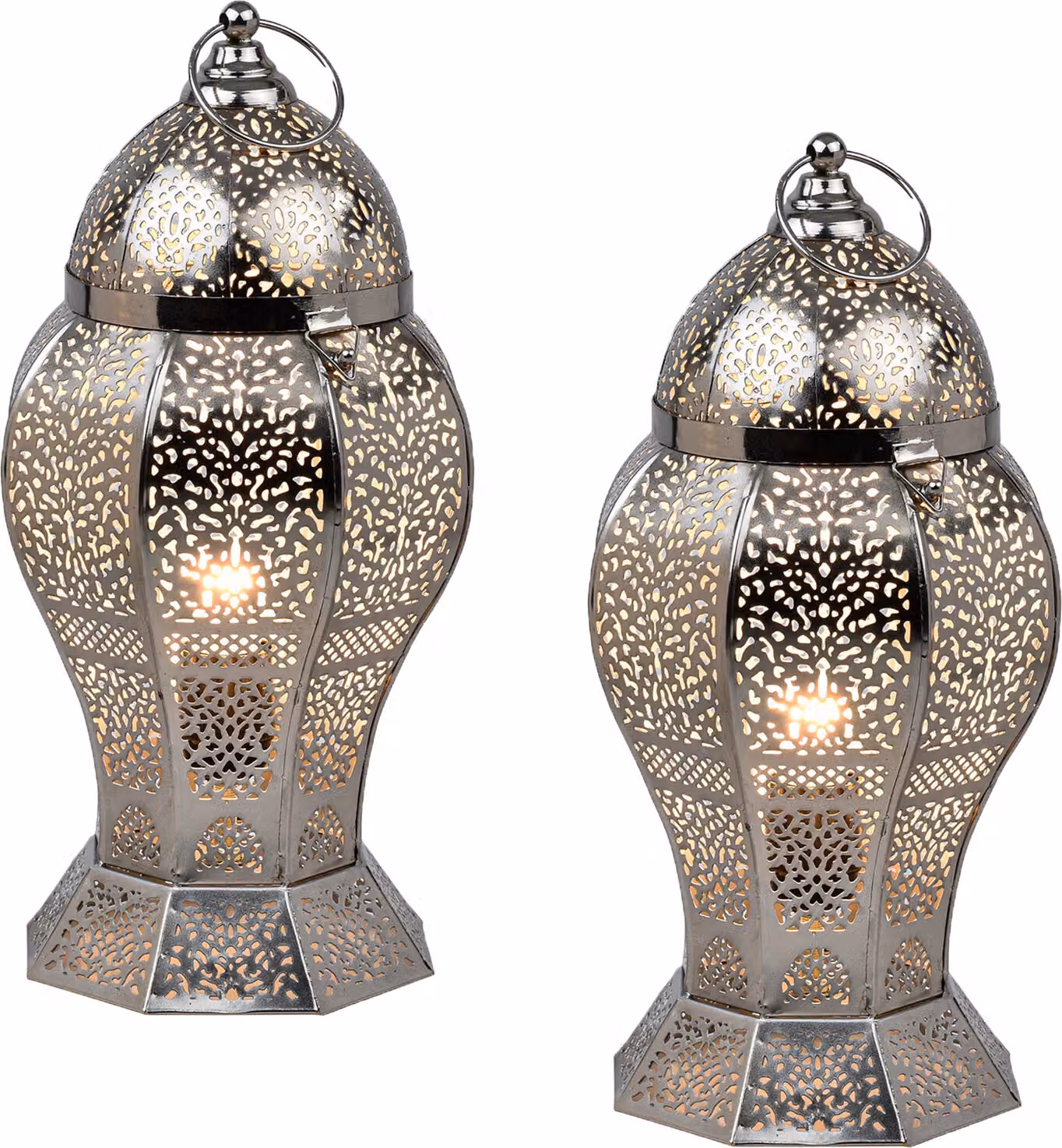 set di 2 lampade da tavolo decorative orientali Lampada da comodino Lampada Jaleel Argento