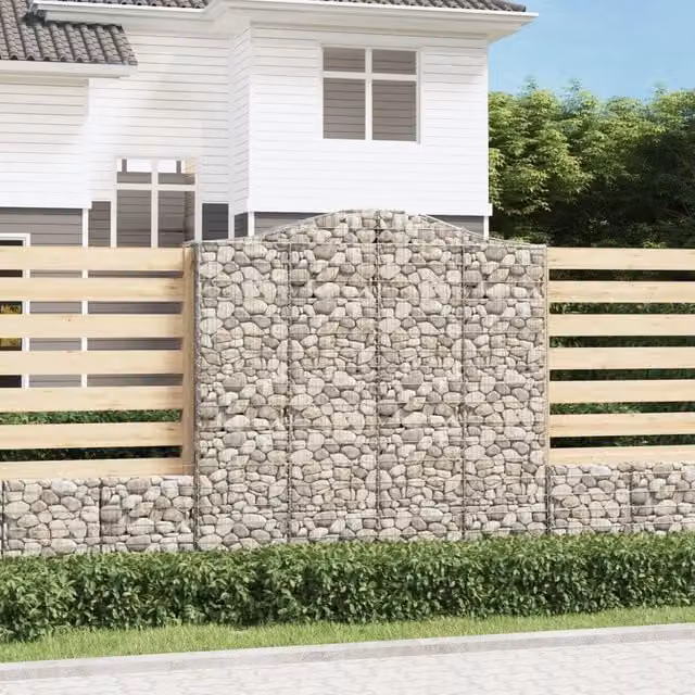 Cesti Gabbioni ad Arco 5 pz 200x50x200/220 cm Ferro Zincato 3145748