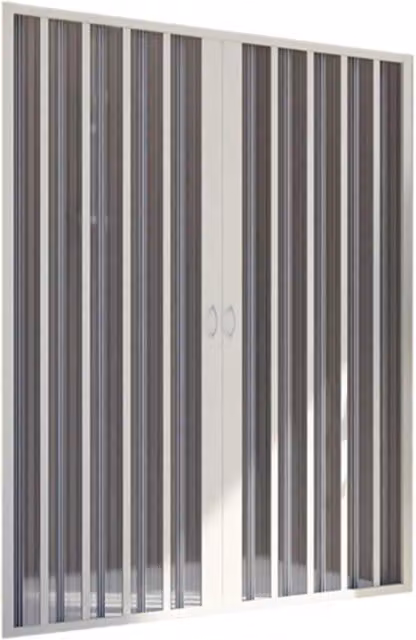 Porta Doccia in PVC 170CM H185 a soffietto con Apertura Centrale colore Bianco mod. Flex