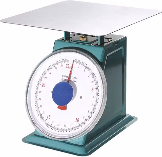 Bilancia da cucina manuale IPERBRIKO in acciaio inossidabile verde con capacità fino a 30 kg e precisione 100 g