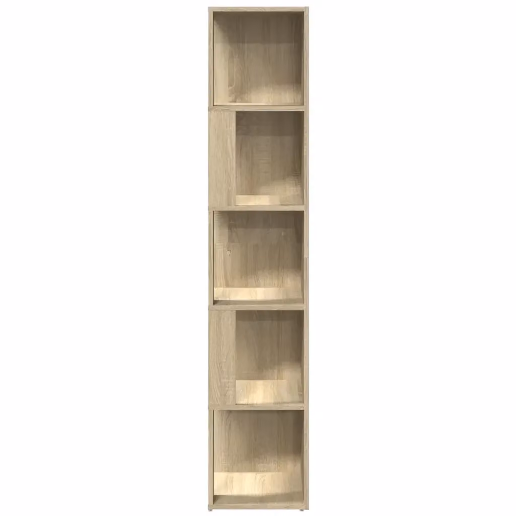 Mobile angolare moderno in legno composito rovere Sonoma color beige e marrone L/P/H: 33 x 33 x 164,5 cm – 2