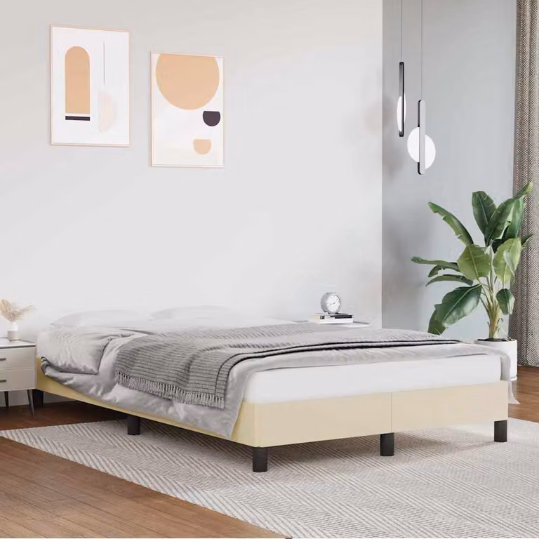 Giroletto vidaXL imbottito in similpelle beige L 120 cm x P 200 cm