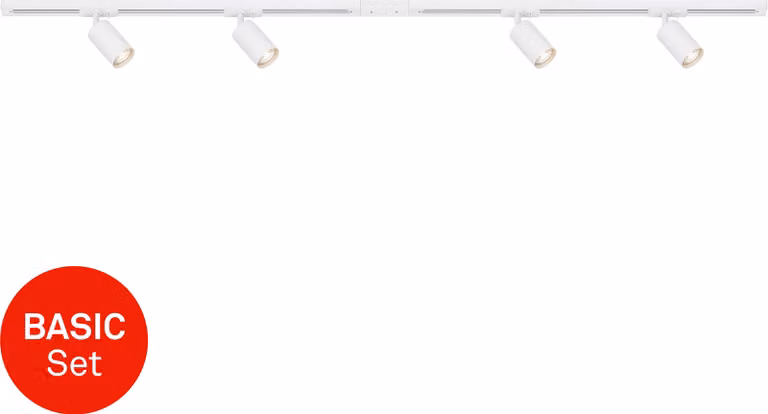 Sistema di binari Briloner Rail, set iniziale, 4x punti GU10, bianco