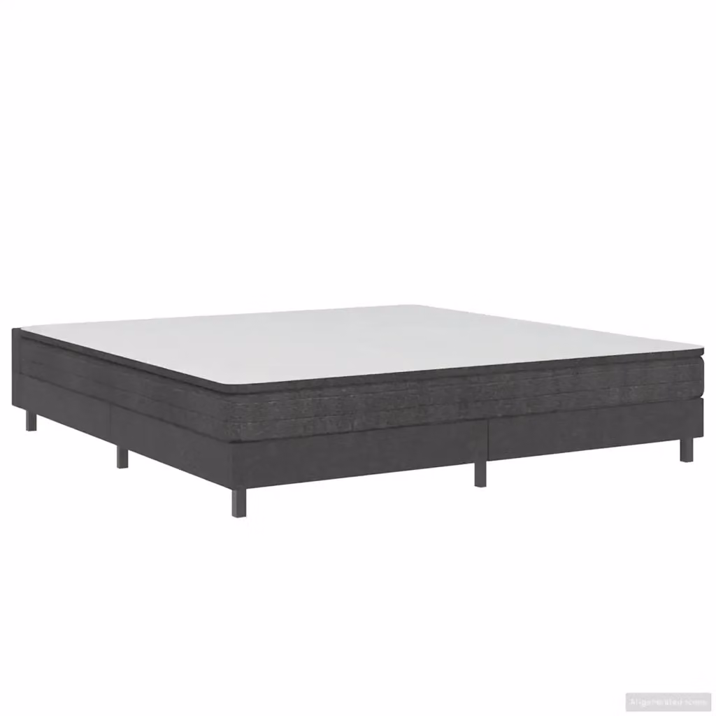 vidaXL Letto a Molle Moderno in Tessuto Grigio L/P/H: 200 x 200 x 35,5 cm – 2