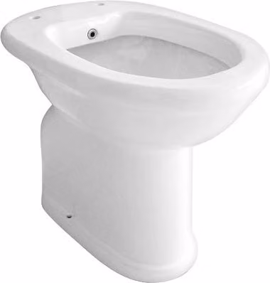 Vaso/Bidet in ceramica completo di erogatore scarico a pavimento - Bianco