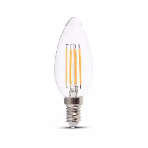 Lampadina LED E14 4W 100LM/W Candela Filamento 3000K