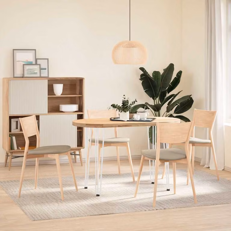 vidaXL Gambe a forcina per tavoli consolle 4 pz Bianco 72 cm