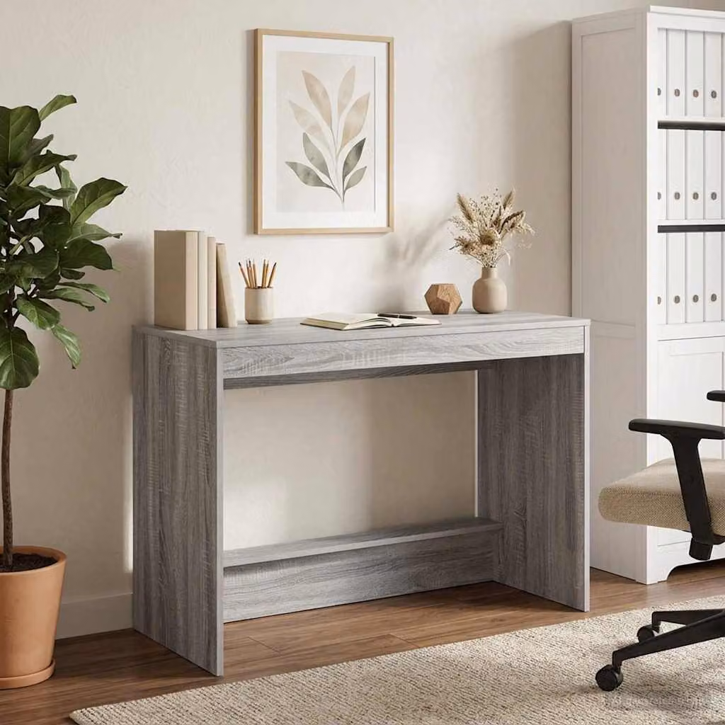 Scrivania moderna vidaXL in legno MDF laminato grigio