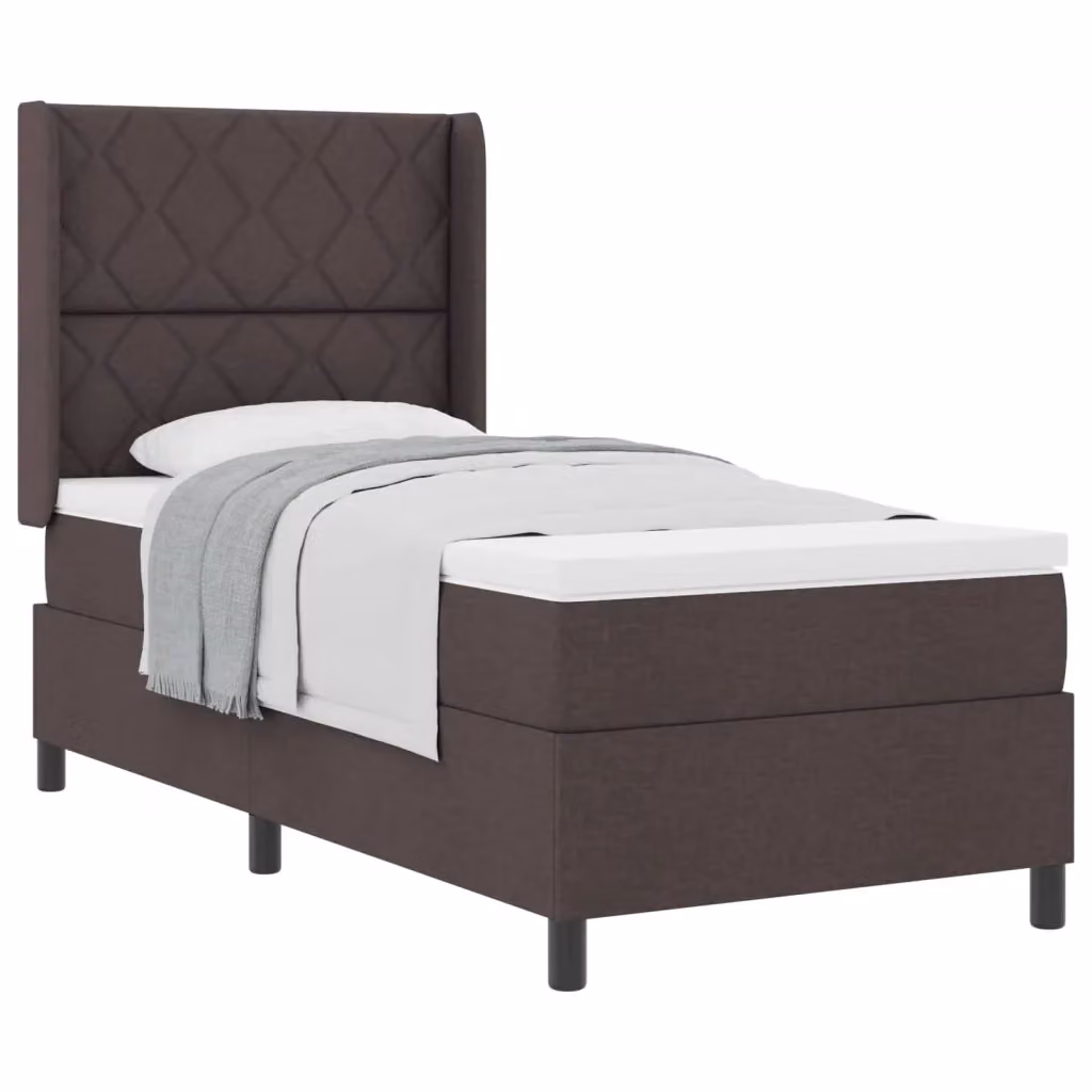 Letto ibrido con materasso vidaXL in tessuto Marrone, L 100 x P 200 cm – 2