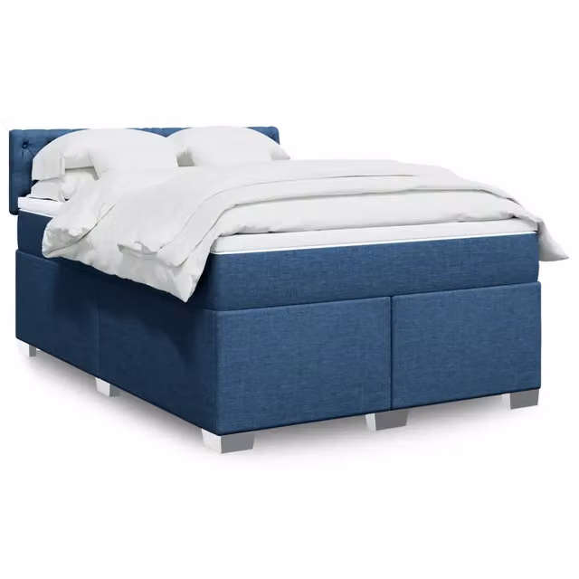 Letto Ibrido con Materasso Blu e Bianco vidaXL L/P: 140 x 200 cm
