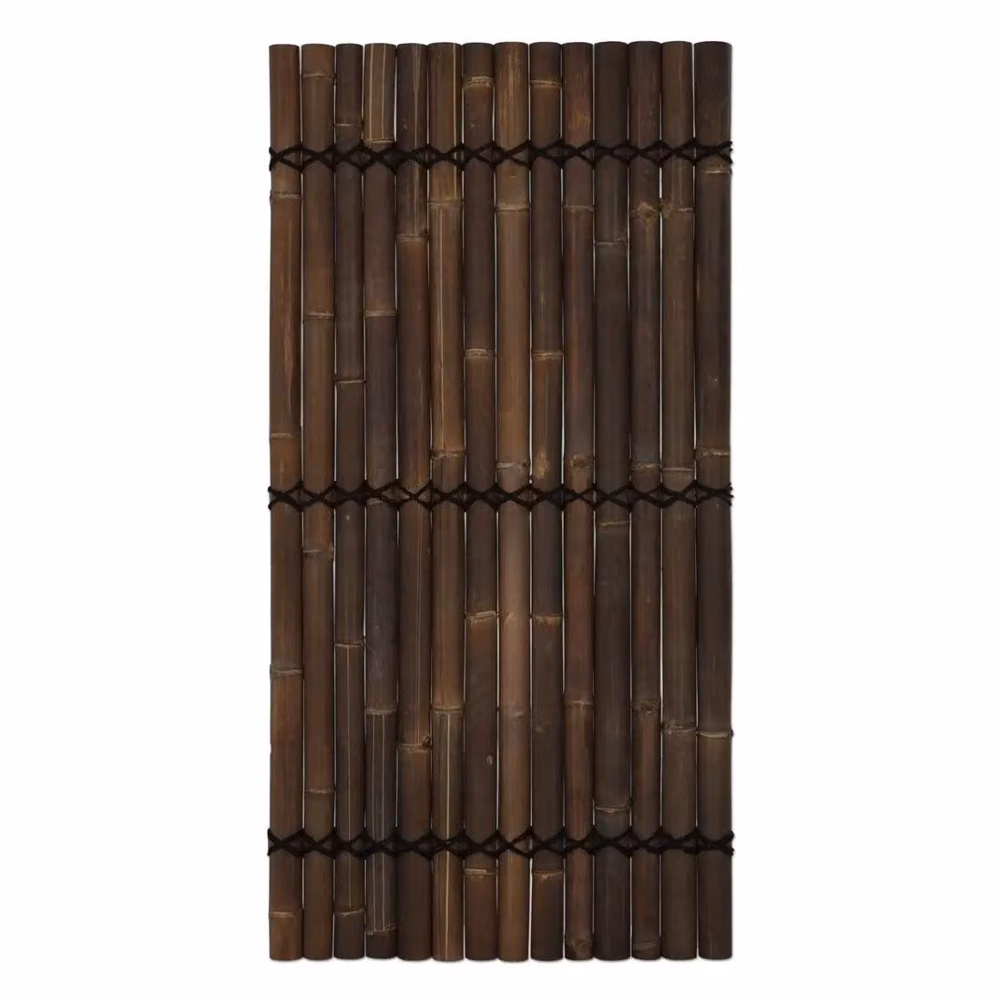 Pannello di pali di bambù semicircolari marrone scuro 90 x 180 cm (recinto di bambù)