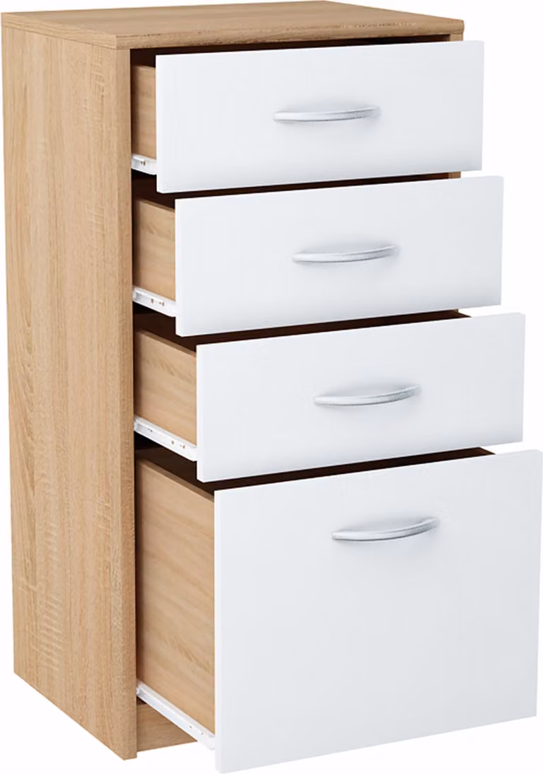 Cassettiera 45cm 4S WHITE-SONOMA 4 cassetti
