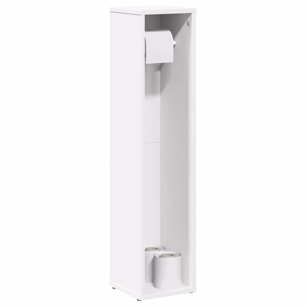 Mobile da bagno con portarotolo vidaXL bianco moderno L/P/H: 20,5 x 20 x 90 cm