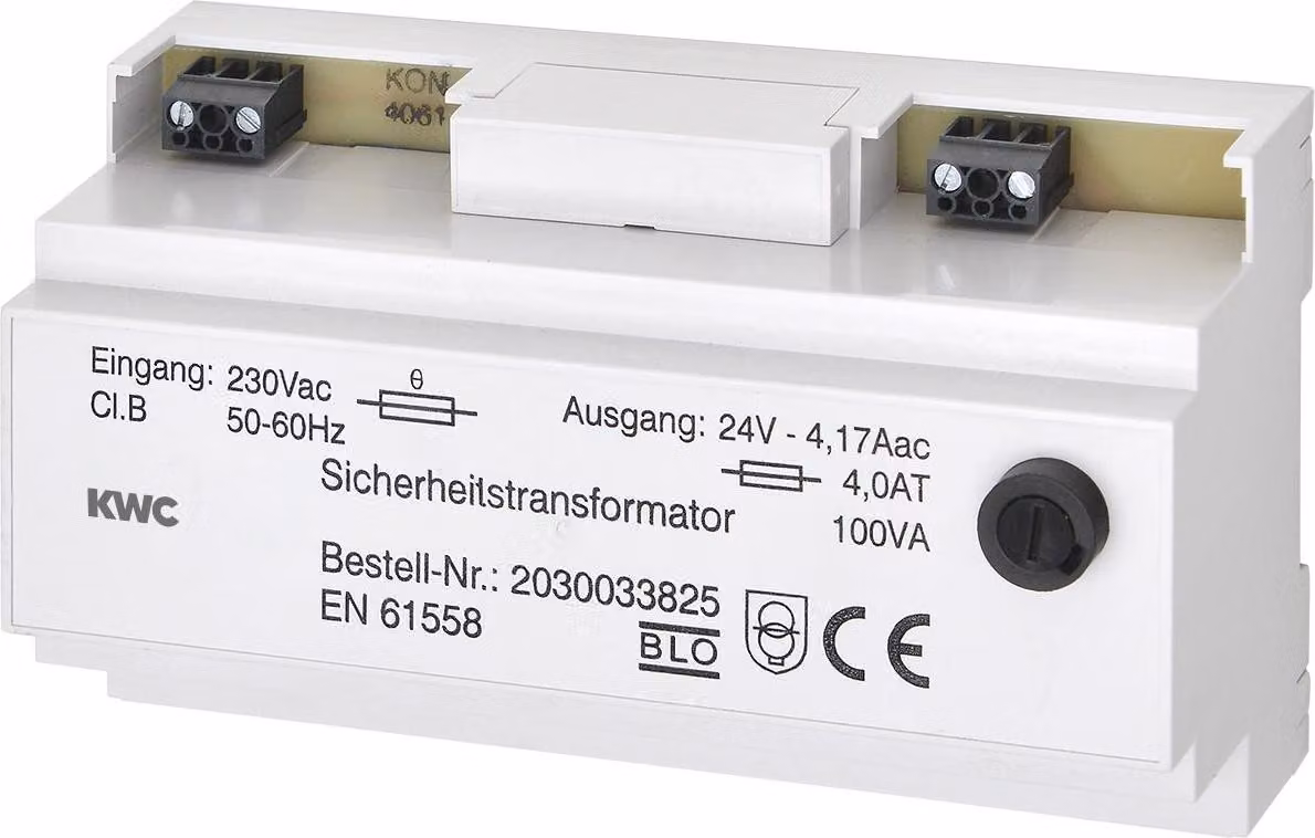 Trasformatore KWC AR, ingresso 230 VAC, uscita 24 VAC, 100 VA