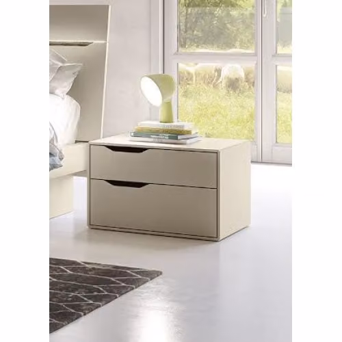 Comodino 2 cassetti con maniglia a gola S75 Time 1