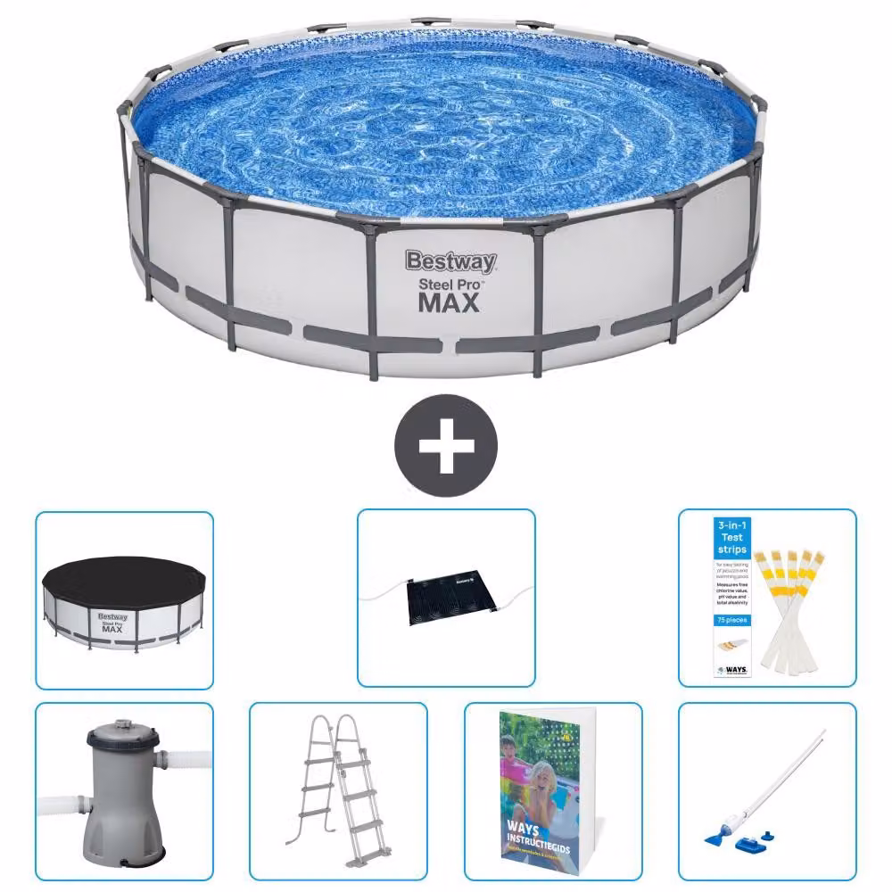 Bestway Steel Pro MAX, piscina in acciaio, forma rotonda - 457x122 cm - 6 pezzi, modello S600