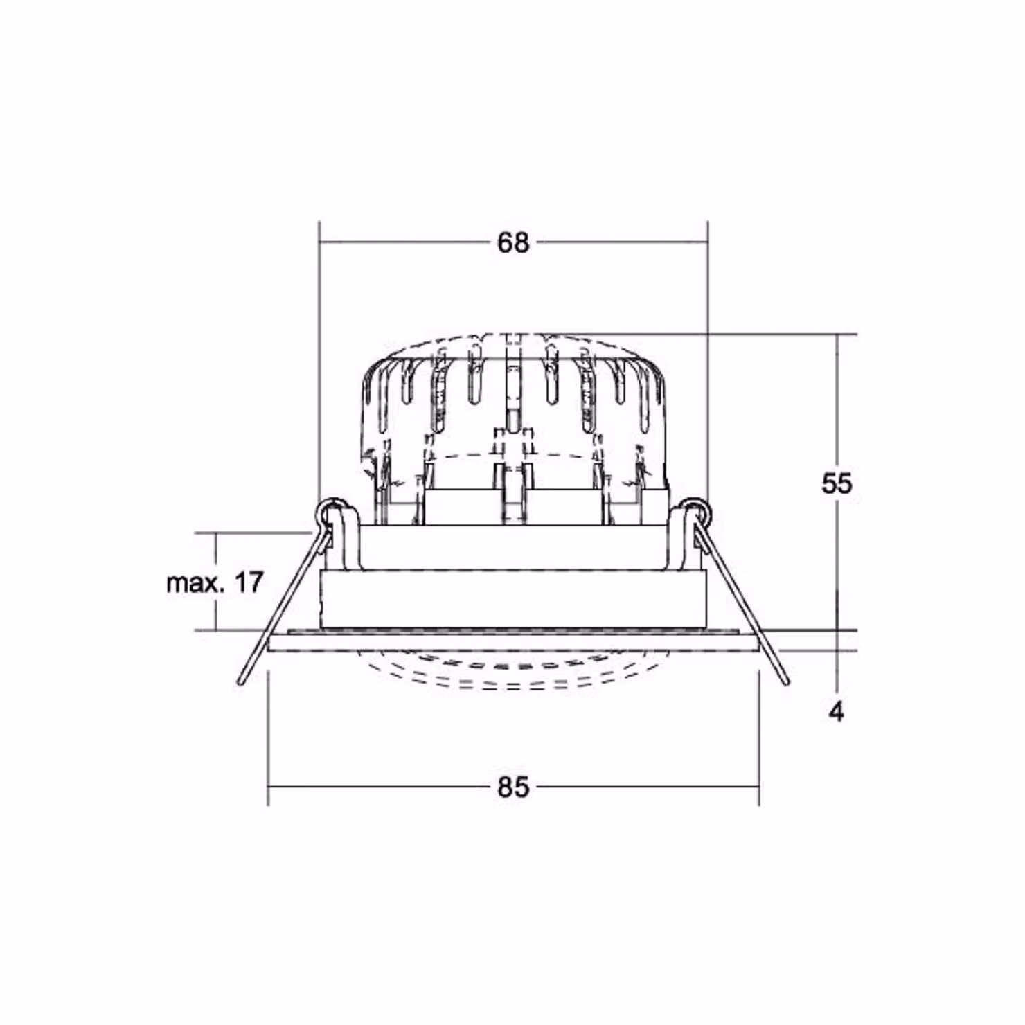 BRUMBERG BB23 spot IP65 RC driver angolare bianco BB23, dimmerabile, Bianco / Opale, Bagno, Alluminio, Downlight