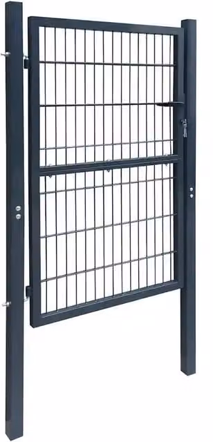 Cancello singolo a battente vidaXL in acciaio Grigio Antracite L: 100 cm, H: 140 cm
