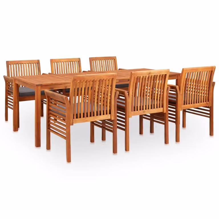 Maison Exclusive - Set da giardino da 7 pezzi, completo di sedute, in legno massello di acacia