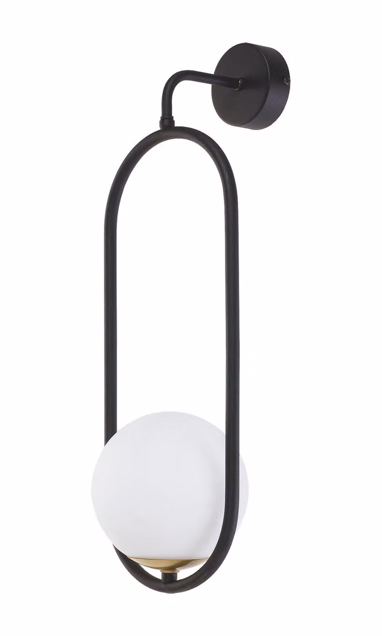 Applique da parete IGON bianco-nero-oro 1xE14x15W in metallo, dimensioni: 50x16x16 cm, IP20, Jupiter