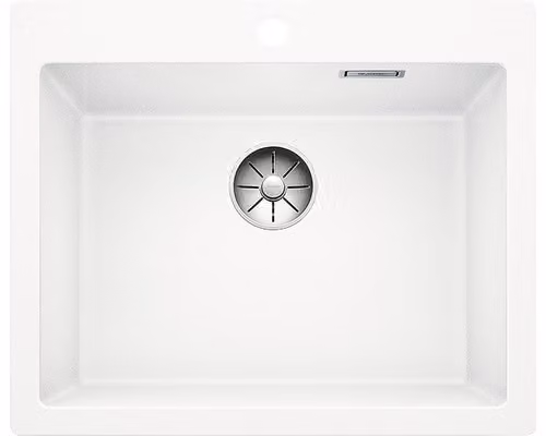 Lavello in granito Blanco Pleon 6, colore bianco